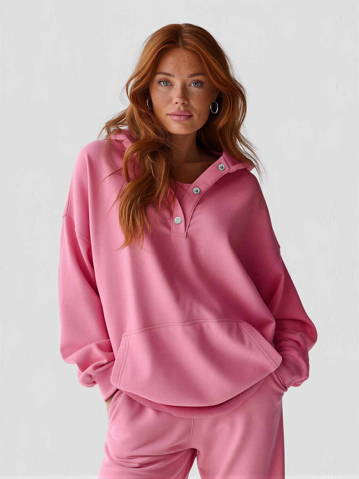 Oversized Snap-Fit Hoodie