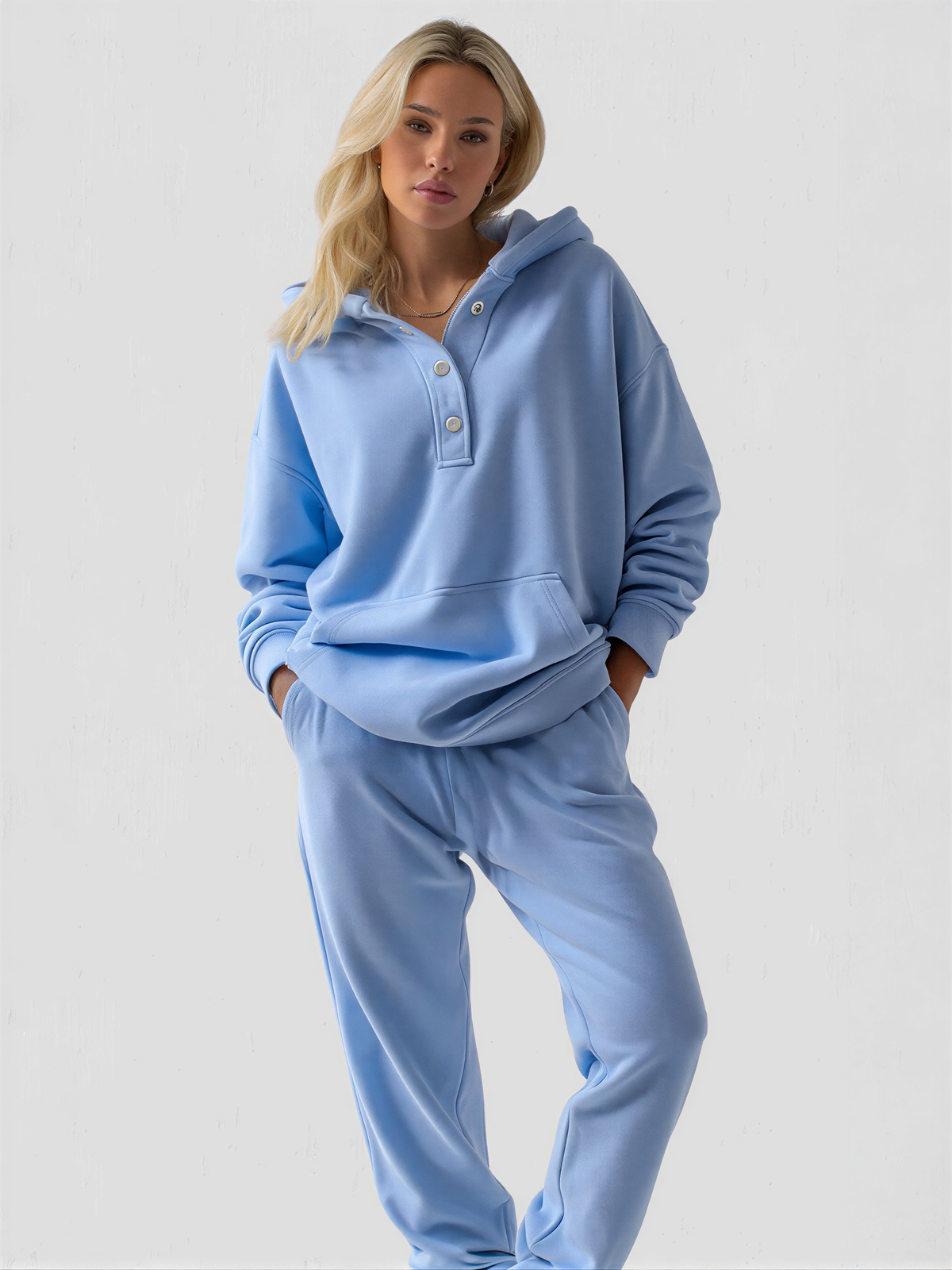 Oversized Snap-Fit Hoodie